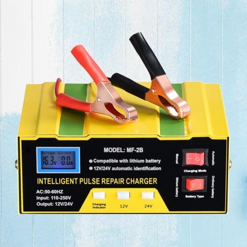 12V 24V Electric Repair Car Battery Charger Maintainer Automatic LCD Display