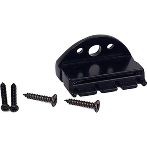 Zinc Alloy Fixed Headless Bridge Tailpiece With Screws for Electric Guitar