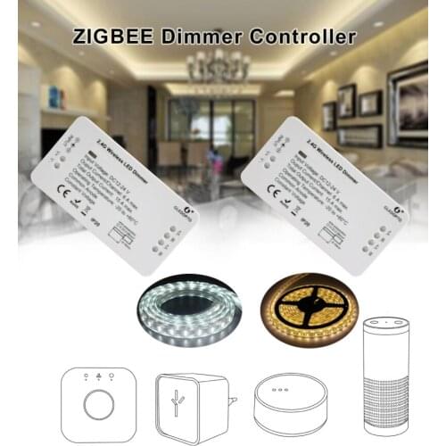 GLEDOPTO Smart Dimmer Switch Controller DC12/24V Zigbee 3.0 Zll Standard Led Light Controller App Voice Control Work With Echo
