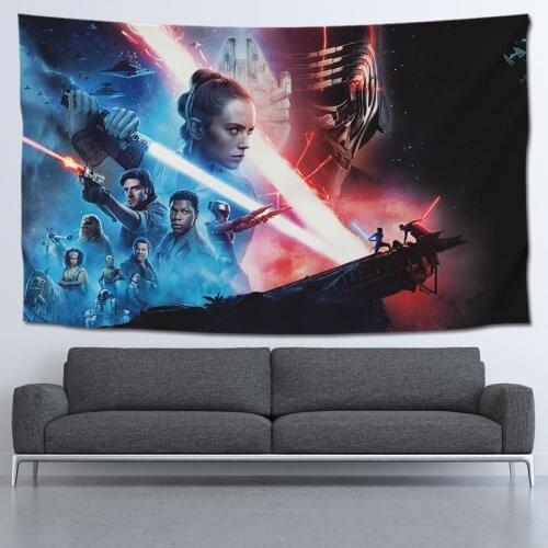 Star Wars Tapestry Movie Poster Large Bedroom Home Hotel Living Room Decoration Background Cloth Cartoon Hanging Cloth