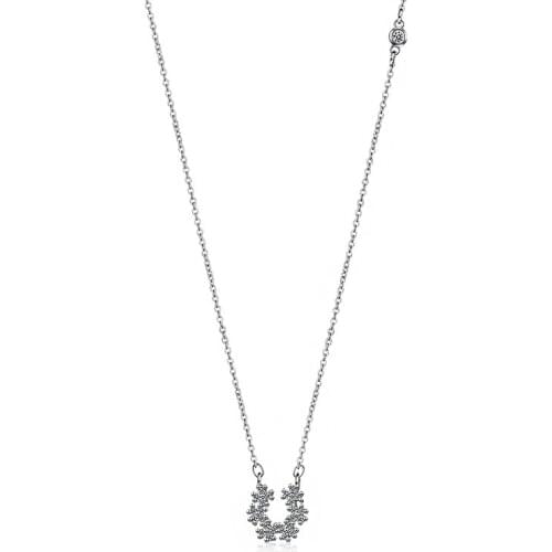 Sweet Tiny Zirconia Flower Pendant Female Necklaces Silver Color Clavicle Necklaces Fashion Wedding Jewelry Gifts for Women Girl