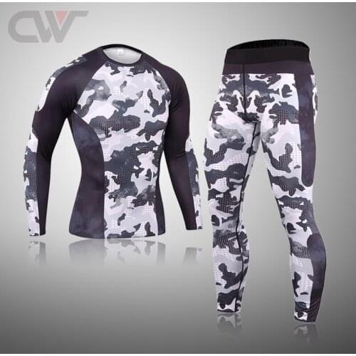 Men Thermal Underwear Winter Long Johns Set MMA Rashgard Male Tactics Sportswear Leggings Compression Tights Brand Clothing
