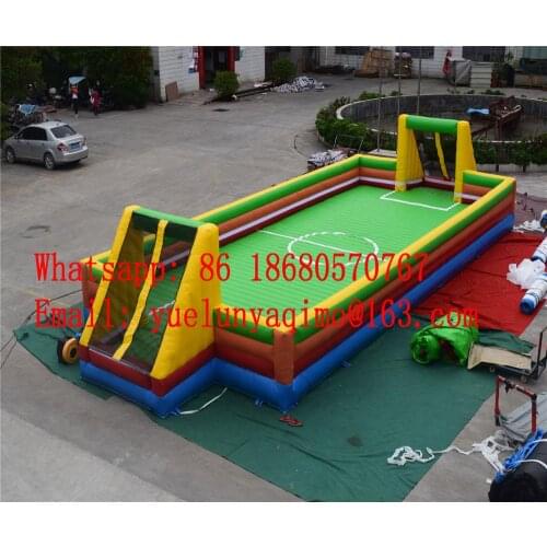 Inflatable football field arena 0.6mm pvc tarpaulin inflatable soccer field for sale