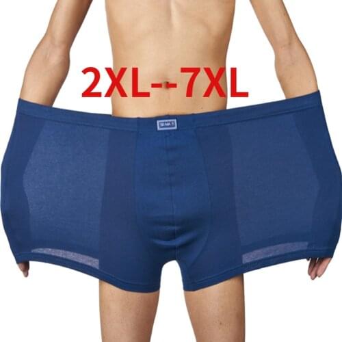 7XL-2XL Plus Men Underwear Male boxer Solid Panties Shorts Mens Cotton Underpants Breathable Intimate Man boxers Large Size dad