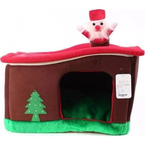 2016 new pet dog cat Christmas house doggy fashion beds gift puppy winter warm soft kennels dogs cats sofas products accessories