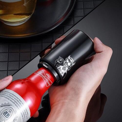 Beer bottle opener Creative automatic bottle opener Net celebrity bottle opener magnet press beer screwdriver for hotel