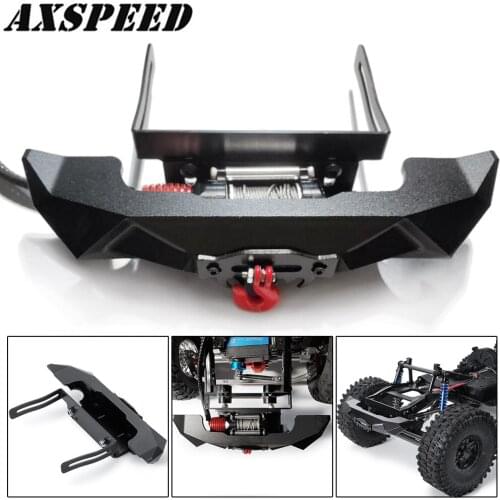 AXSPEED SCX10 Front Bumper Metal Bumper for 1/10 RC Crawler Car Axial SCX10 RC Climbing Car Upgrade Parts