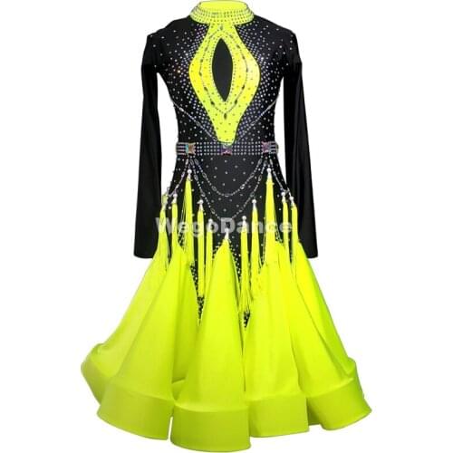 Custom Latin Dance Dress Shiny Rhinestones Sexy Backless Competition Dresses Salsa Rumba Chacha Samba Stage Show Wear