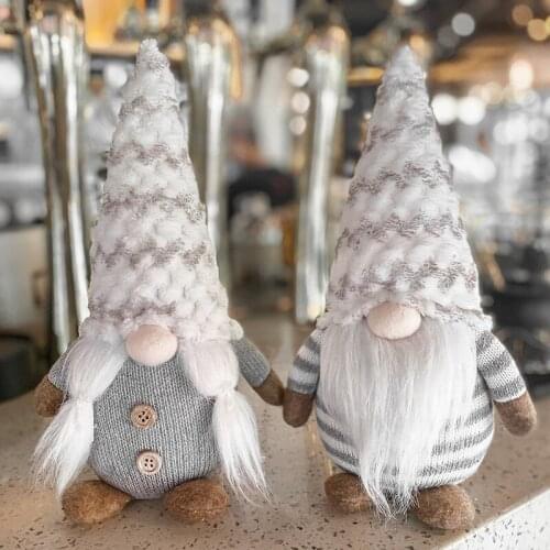 Plush Doll Faceless Santa Gnome Doll Ornaments Christmas Tree Hang Pendant Christmas Party Decorations for Home Kids Toy