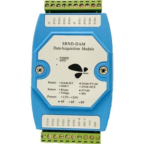 Pt100 Temperature Acquisition Module 4-channel Temperature Transmitter Rs485 Sensor Platinum Thermal Resistance Modbus
