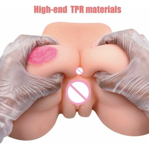 Realistic 4D Male Masturbator Sex Big Ass Pocket Pussy Vagina Doll For Men Anus Doll Masturbation Silicone Butt Vibrating
