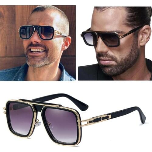 HBK 2021 Fashion Classic Square Gradient Sunglasses Men Cool Women Vintage Driving Retro Brand Design Sun Glasses Oculos De Sol