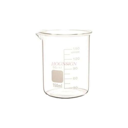 Glass beaker 150ml heat-resistant laboratory medical heat-resistant glass measuring cup with scale