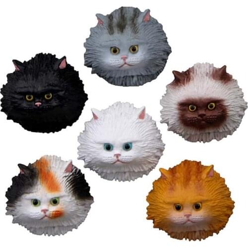 Cute Cartoon Cats Model Figures Toys Fridge Magnets Creative Animal Figurines Refrigerator Pastes Home Decor Kids Gifts