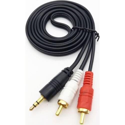 Universal Harness 3.5mm Stereo Audio Male Jack to 2 RCA Male Socket to Headphone 3.5 Y Adapter Cable 3.5mm 1 To 2 Audio Lines