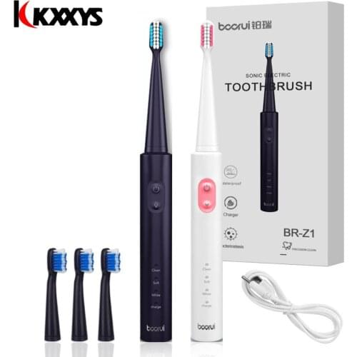Vibrating Electric Toothbrush Rechargeable USB Charge Adult Timer Brush 4pc Replaceable Heads Timer Teeth Tooth Brush Waterproof