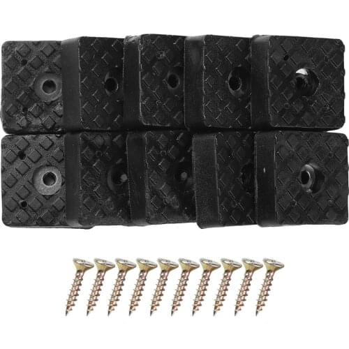 10 Furniture Feet Pads with Screws Kit Non Slip Anti Scratch Rubber Mats for Table Chair Durable Floor Protectors Shims US Stock