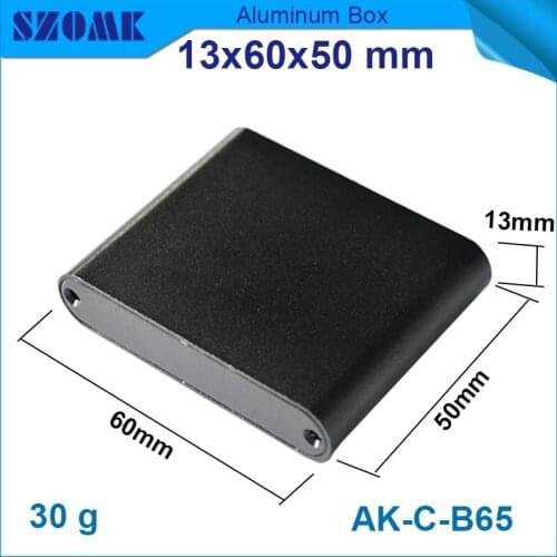 10pcs/lot extruded aluminum carring enclosures 13x60x50 mm black distribution box aluminum housing case