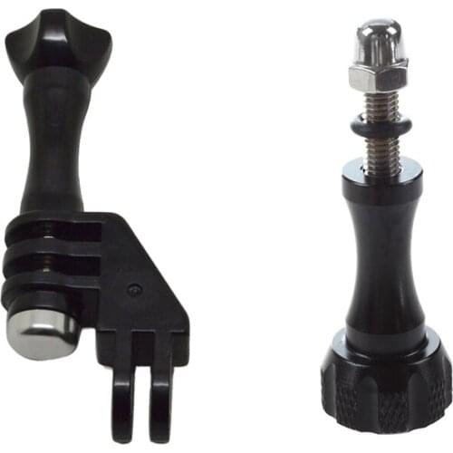 1X 90 Degree Direction Adapter Elbow Mount With Thumb Screw For Gopro Hero 4/3+/3/2/1 & 3X Knob Thumb Screw Mount
