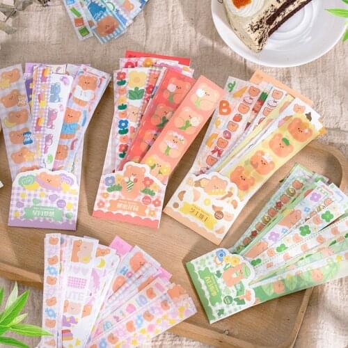 40 pcs/pack Cute Candy Bear Journal Decorative Stickers Scrapbooking diy PVC Stick Label Diary Stationery Album Stickers