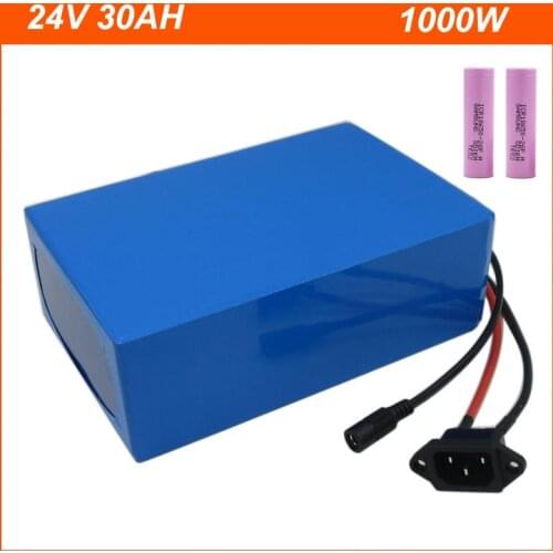 1000W 24V 30AH Electric Bike Battery AKKU 7S 24 V 30AH lithium ion battery Pack use for samsung cell with 29.4V 3A charger