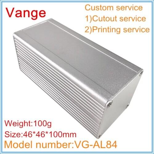 1pcs/lot electrical project metal housing diy 46*46*100mm 6063-T5 aluminum junction boxes for wire connector outlet cases