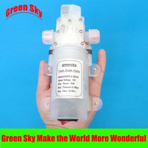 6L/Min 70W 12V automatic pressure switch type with on/off button and dc jack food pump