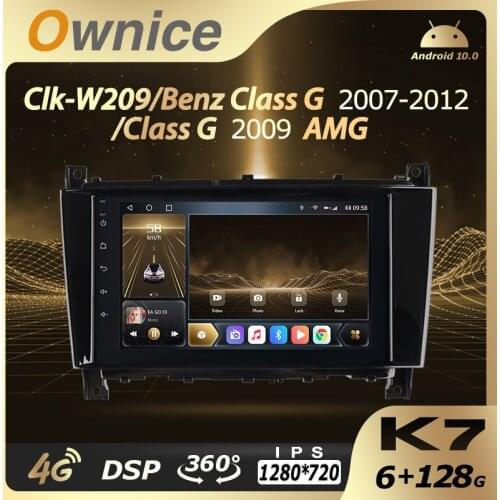 6G+128G Ownice Android 10.0 Car Multimedia Radio for clk-W209/Benz Class G Class G AMG 2 Din GPS Navigation Audio 4G LTE 360