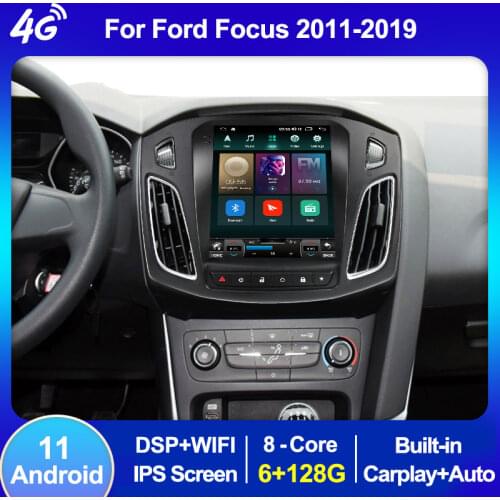 Tesla Style Screen Car Radio Multimedia Video Player For Ford Focus 3 Mk 3 2011 - 2019 Navigation GPS 2Din Android 11 6+128G DSP