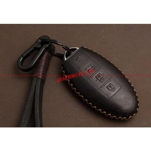 QDAEROHIVE genuine leather car Key Case Cover For Infiniti Q50L Q60 Q70 QX50 QX60 QX70 QX80 real leather