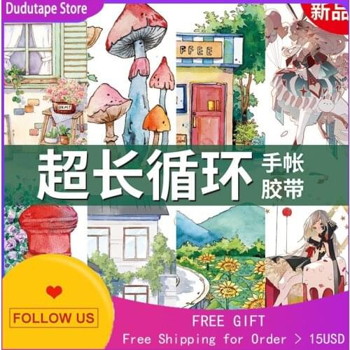 Washi Tape October Landscaping Character Sticker Roll