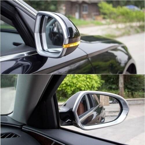 Chrome ABS Rearview Mirror Frame Door Mirrors Cover Trim 2pcs For Audi A6 C7 2012-2017 Car Styling Auto Accessories
