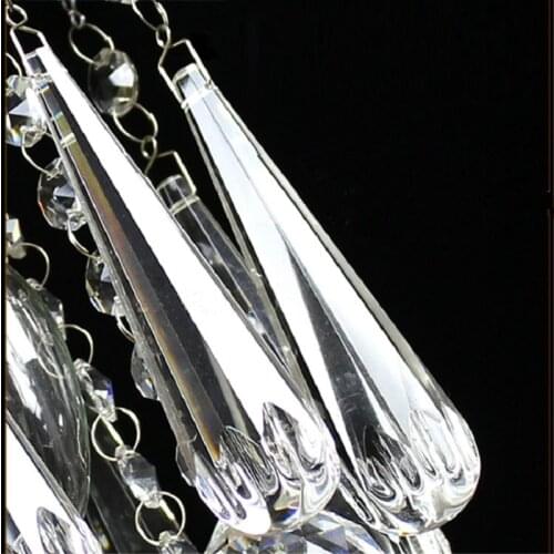2pcs/lot 100mm 4" cleal mic shaped crystal with eight concave faces Chandelier crystal DIY crystal lighting accessories