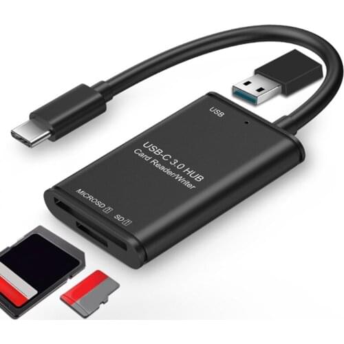 Type C Card Reader USB 3.1 Portable Memory Card Reader and Micro SD to USB C OTG Adapter Universal OTG /SD Mini Adapter 50LA