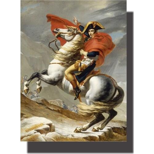 Classical Napoleon Bonaparte Portrait Horse Oil painting Canvas Posters Prints Wall Art Picture for Living Room Home Decorations