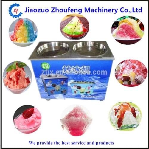 Commercial fried ice machine double pan fried icecream machine