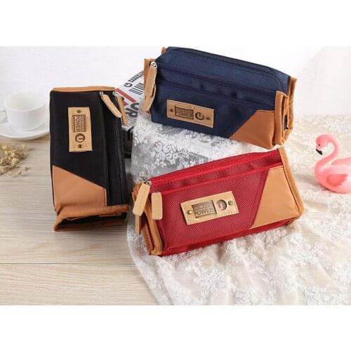 Creative China Simple Stationery Bag Student Exam Large Capacity Multi-function School Office Stationery Storage Bag Pencil Bag