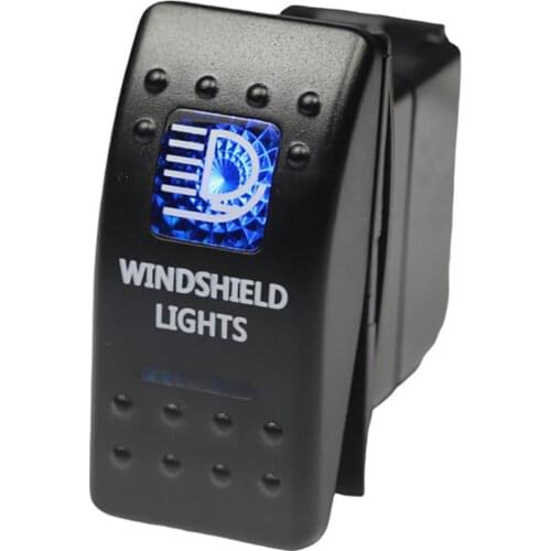 1PCS 5 Pin Waterpoof 20A Marine Rocker Switch SPST ON-OFF Car Switch Boat Truck Dual Illuminated LED Light With Print Symbol