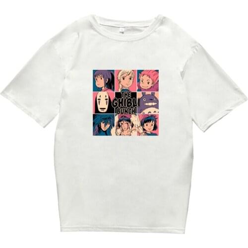 Cartoon Funny New Japanese Anime Style Summer 2021 Short Sleeve O-Neck Top Tee Man and Woman