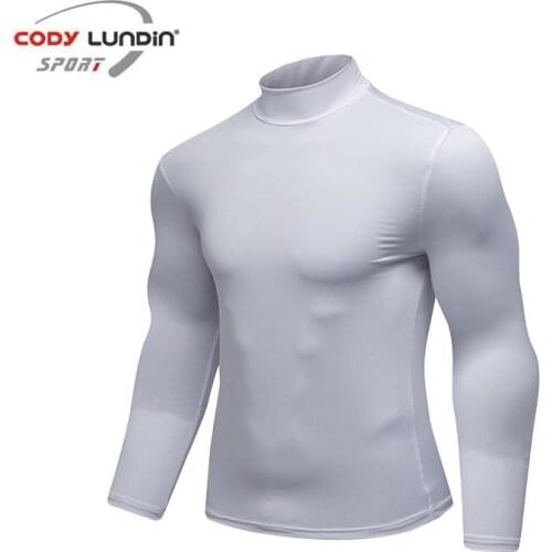 Mens Gym Compression Shirt Long Sleeve Running Sport T Shirt Quick Dry Crossfit Fitness Sweatshirt Bodybuilding Workout Shirts