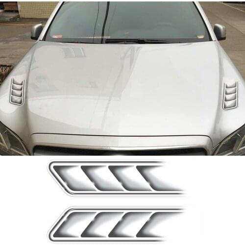 2pcs/set 3D Shark Gills Car Stickers Auto Car Vent Air Flow Fender Decor Car-styling Waterproof Car Decoration Decals 40*24 cm