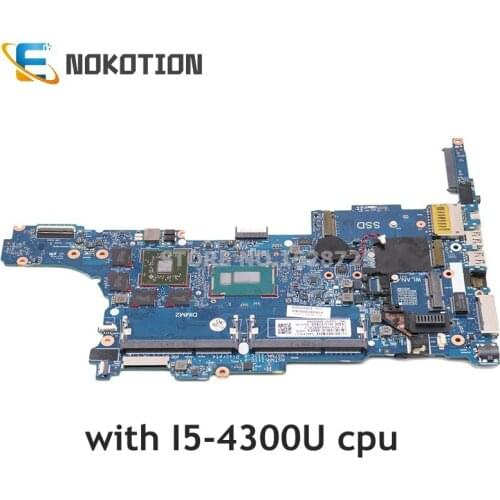 NOKOTION 730804-001 730804-501 730804-601 For HP Elitebook 840 G1 laptop motherboard SR1ED I5-4300U CPU HD 8750M graphics