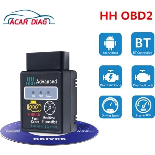 New HH OBD2 ELM327 V1.5 Bluetooth-Compatible Scanner Code Reader OBDII 2 Car ELM 327 Tester Diagnostic Tool For Android Windows