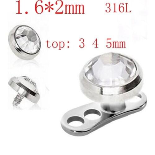 316L Stainless Steel Dermal Piercing Skin Diver Piercing Micro Dermal Jewelry Body