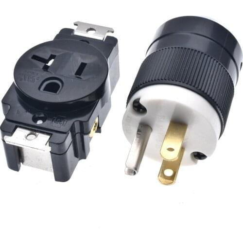 125V 15A L5-15p L5-15R copper Female male wired lock connector US industry Generator control nema power plug Receptacle Socket