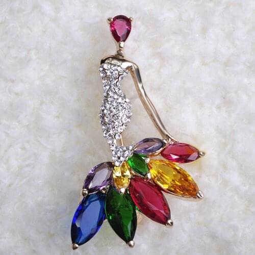 Luxury brand CZ Diamond Rhinestone Brooch Pin Fine Wedding Jewelry colar Cute Ballet Brooches Bouquet Best Bridal Accessories UK