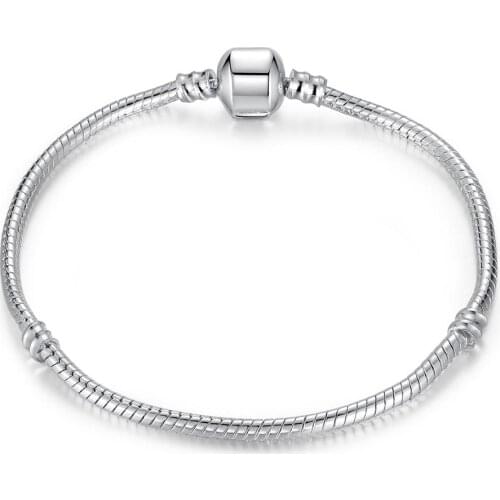 Rose Gold Color & Silver Color Snake Chain Bracelets DIY Bracelet Jewelry 16CM-23CM 8 Size Choice