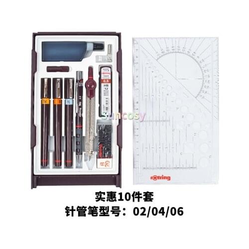 ROtring Isograph Technical Drawing Pens, Set, 3-Piece College Set (0.20 mm, 0.40 mm, 0.60 mm)