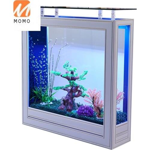 Light Luxury Fish Tank Living Room Home Floor Large Medium Subareas Screens Glass Aquarium Ecological Change Water New
