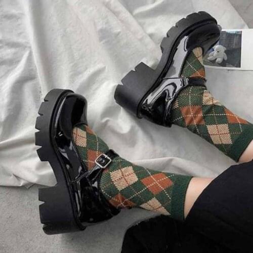 Gothic Lolita Pumps Women Platform Mary Jane Shoes Harakuju Jk Student Girls Japanese High Heels Womens Spring Leather Shoes